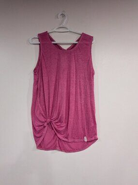 Marc New York Lightweight Knotted Tank with Twist Pink Size Large